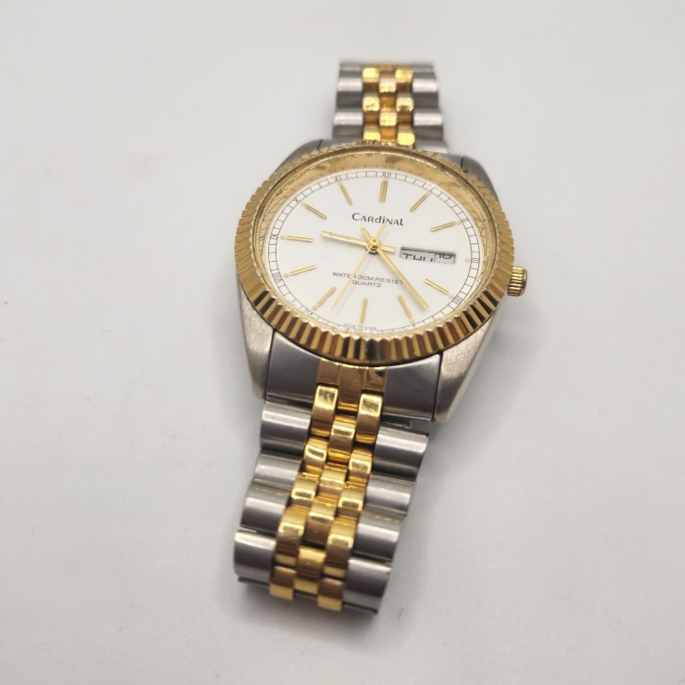 Cardinal Two-Tone Stainless Steel Water Resiatdmt MENS Watch - Picture 2 of 6